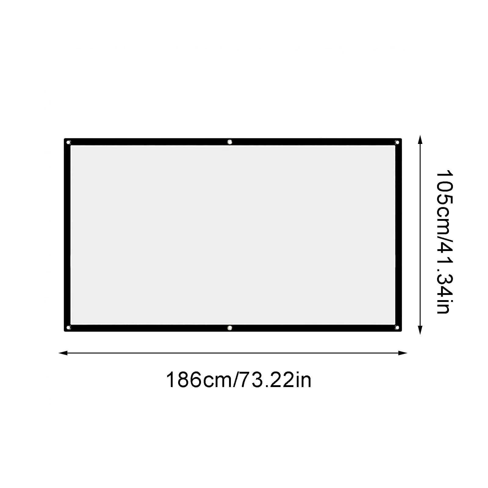 84 Manual Pull Down Projector Screen 186x105cm 3